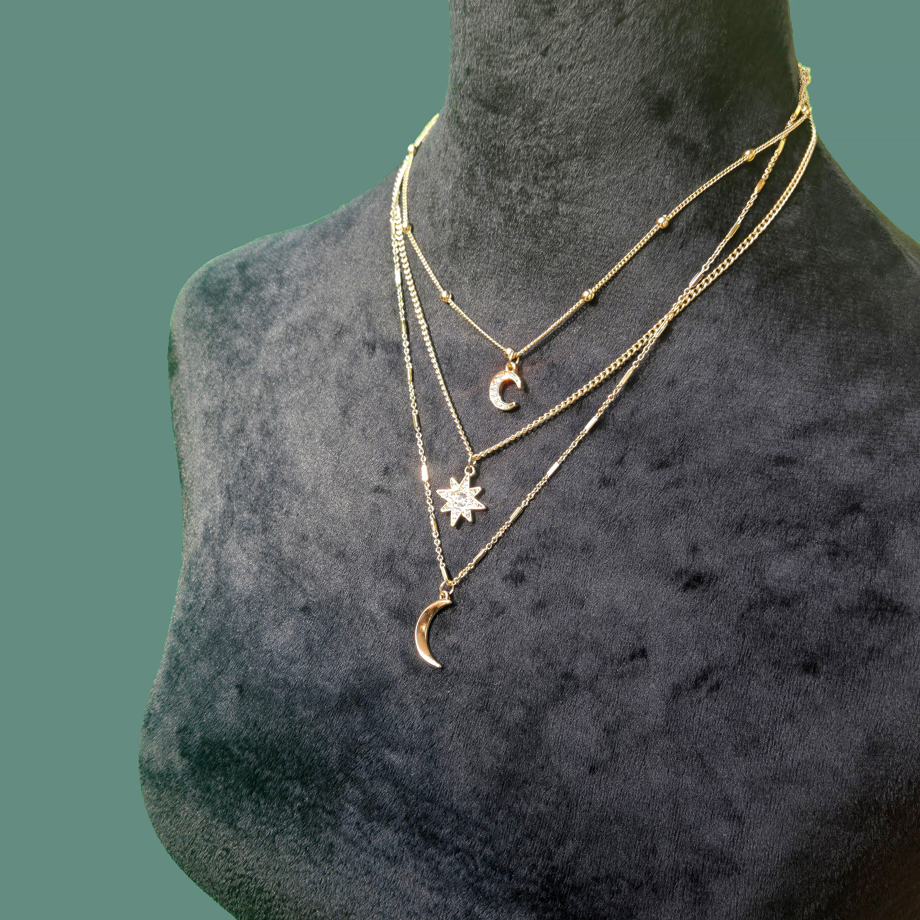 Starry Moonlight Layered Necklace